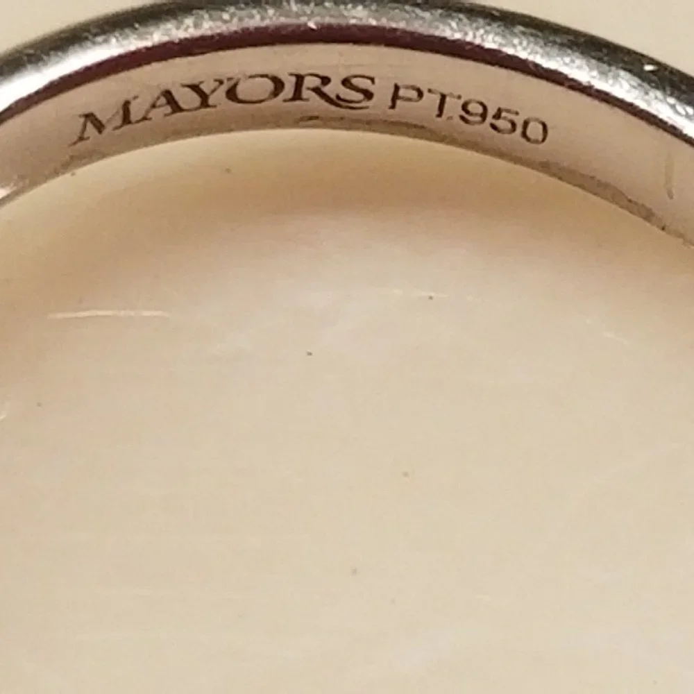 RARE GIA MAYORS BIRKS .52 PRINCESS NATURAL DIAMOND WEDDING ENGAGEMENT RING BAND